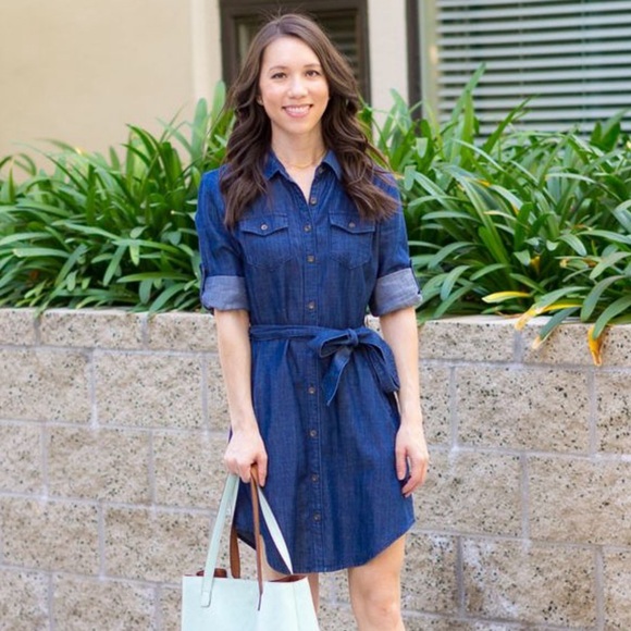 Draper James Dresses & Skirts - Draper James • Chambray Shirt Dress in Indigo